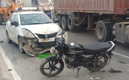 सकड्डी मोड़ पर सड़क हादसा, बाइक चालक गंभीर रूप से जख्मी