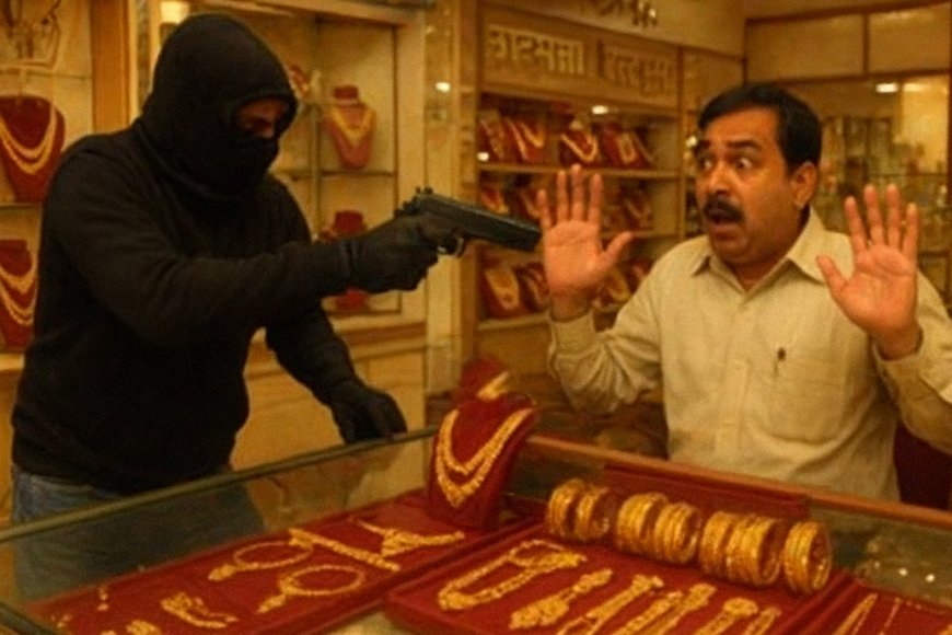 आभूषण दुकानदार से लूट, दो अपराधी गिरफ्तार; बाइक व मोबाइल बरामद