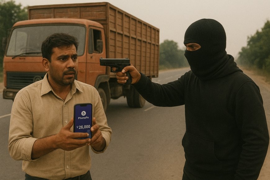 दौलतपुर फोरलेन पर ट्रक चालक से लूट, पिस्टल दिखाकर ₹26 हजार फोनपे से ट्रांसफर