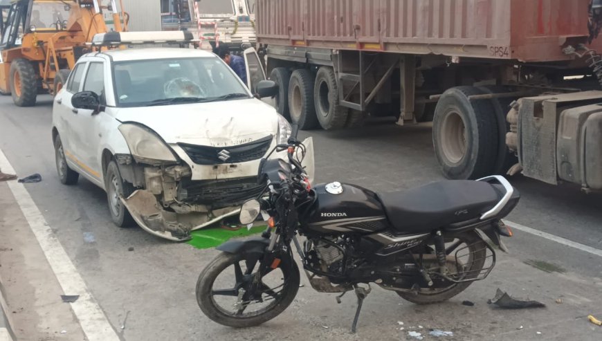सकड्डी मोड़ पर सड़क हादसा, बाइक चालक गंभीर रूप से जख्मी