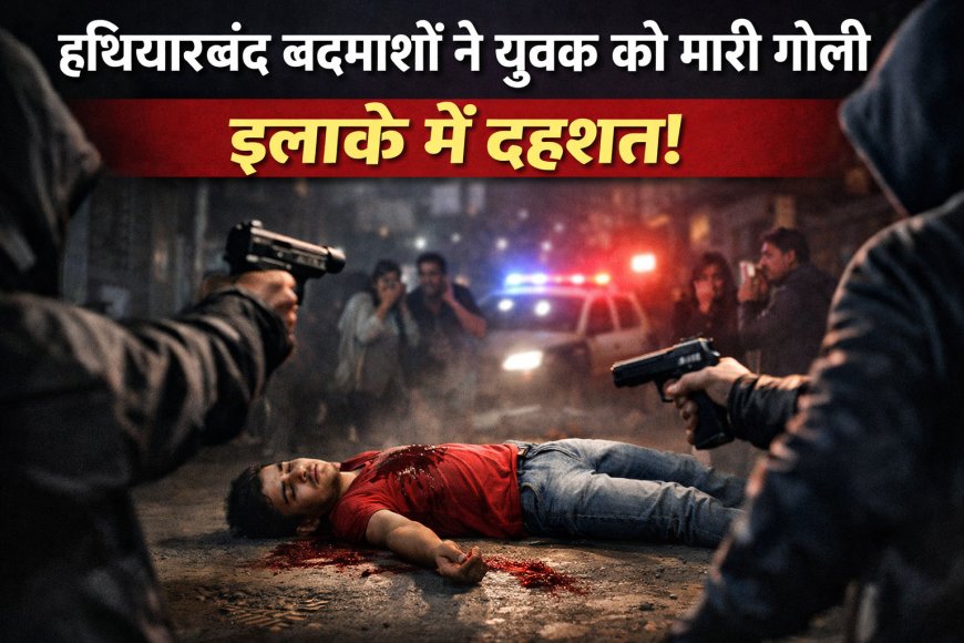 हथियारबंद बदमाशों ने युवक को मारी गोली, इलाके में दहशत