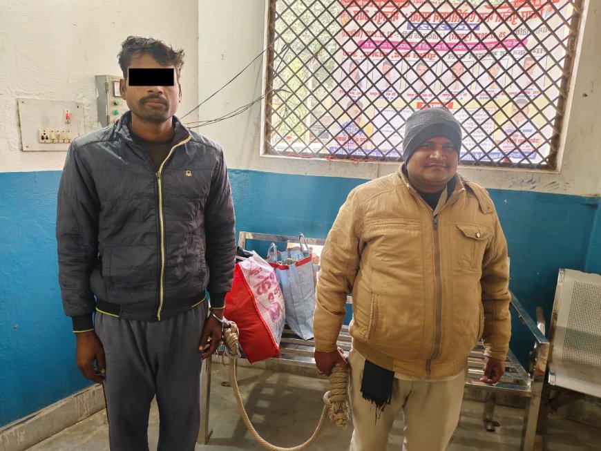 अवैध शराब मामले में कार्रवाई, आरोपी न्यायालय के आदेश पर जेल रवाना